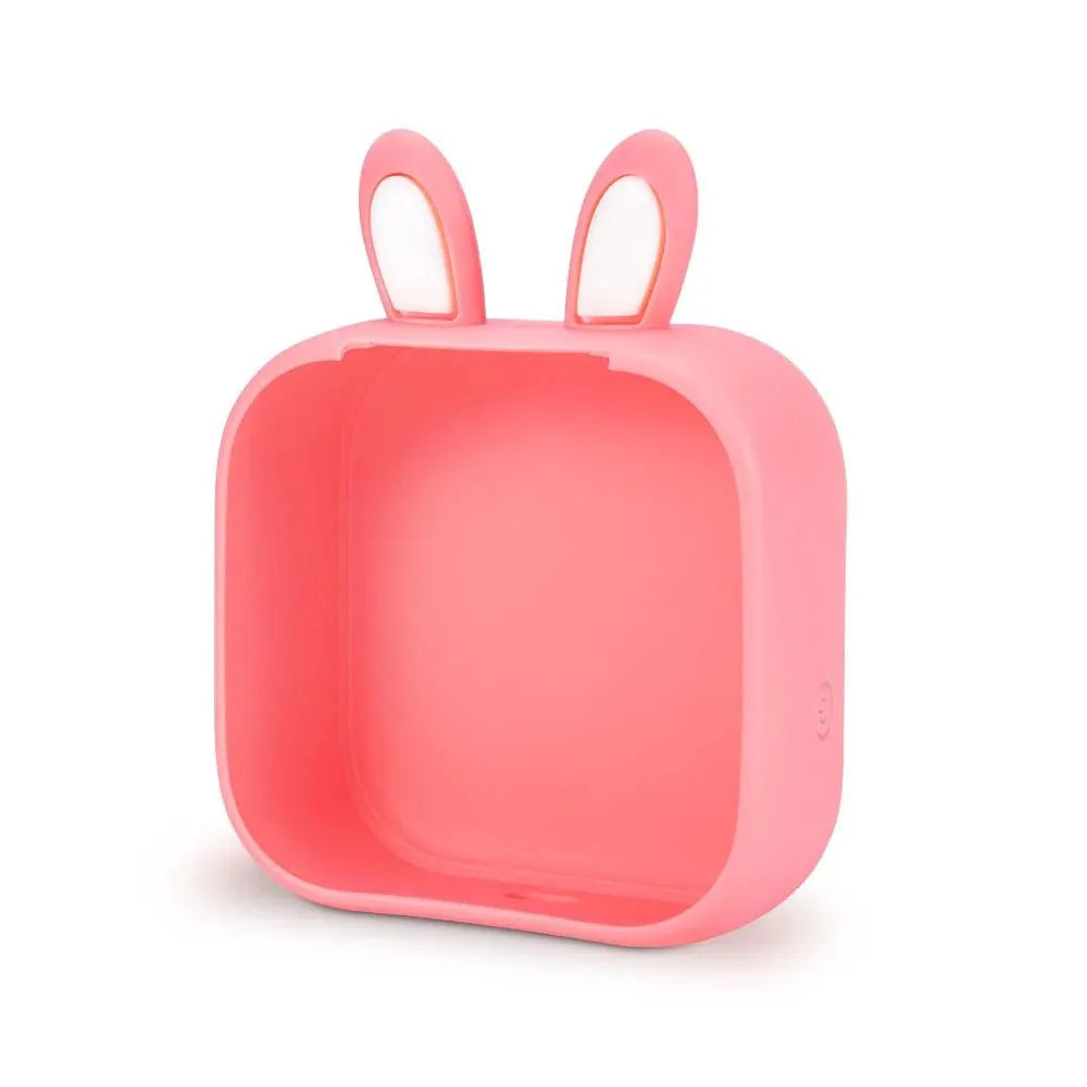 Mini portable thermal printer with rabbit ear protective case and USB cable