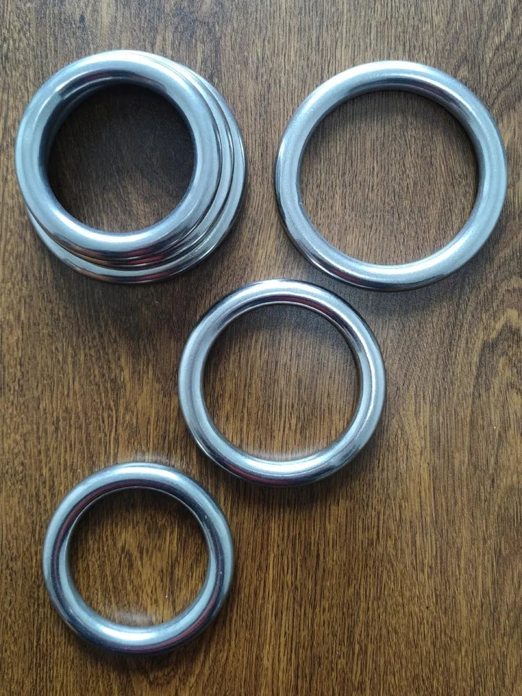 Wing Chun Power Carbon Steel training ring showing its circular form and electroplated metallic finish.