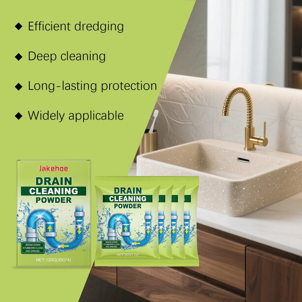 120g drain cleaning powder for chemical pipe unblocking with sodium hydroxide formula