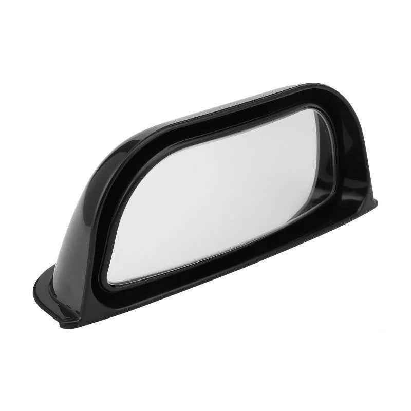 Black universal two-row wide angle car rear view mirror accessory with ABS housing