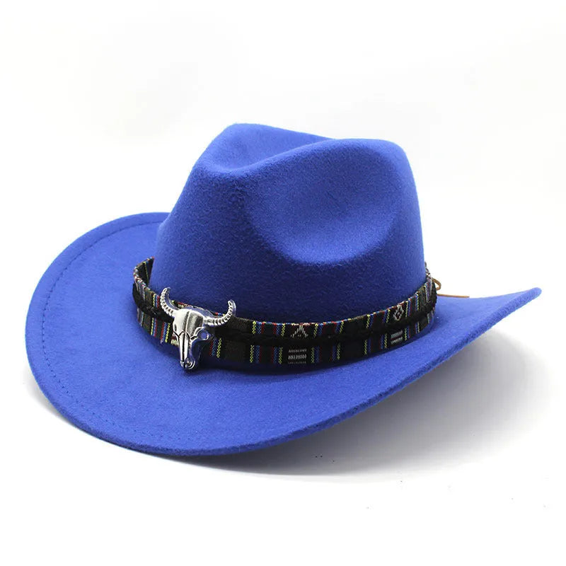 Western-style bell crown cowboy hat in woven polyester, shown in army green colour.