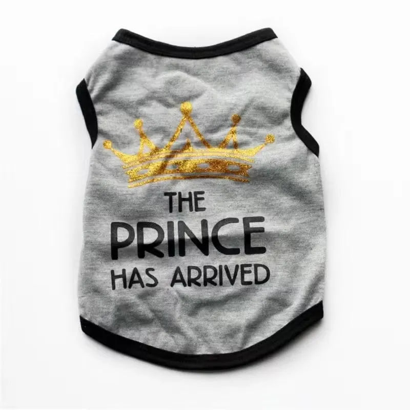 Cotton puppy vest in various colours for spring and summer wear