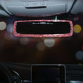 HD plastic diamond rearview mirror decoration in silver diamond piece finish for car interior
