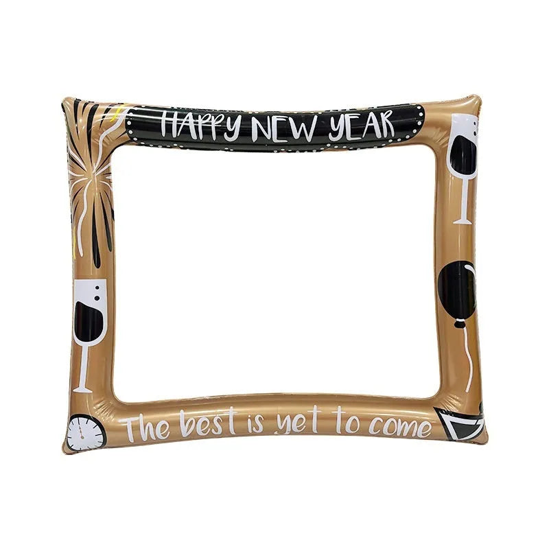 Christmas inflatable PVC photo frame for festive photography and interactive youth play