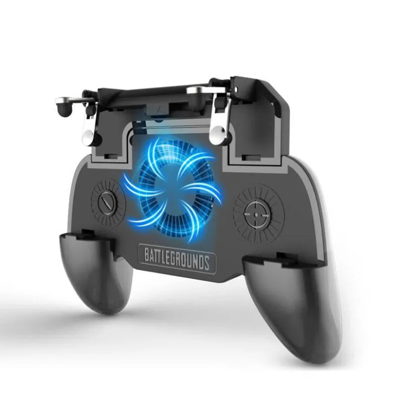 Black mobile game controller with USB connector and aluminium alloy components for smartphone gaming