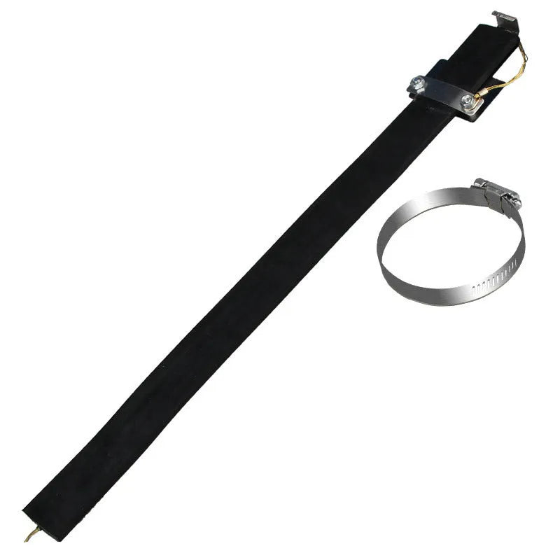 Black car electrostatic grounding chain with copper wire, measuring 370mm in length.