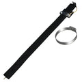 Black car electrostatic grounding chain with copper wire, measuring 370mm in length.