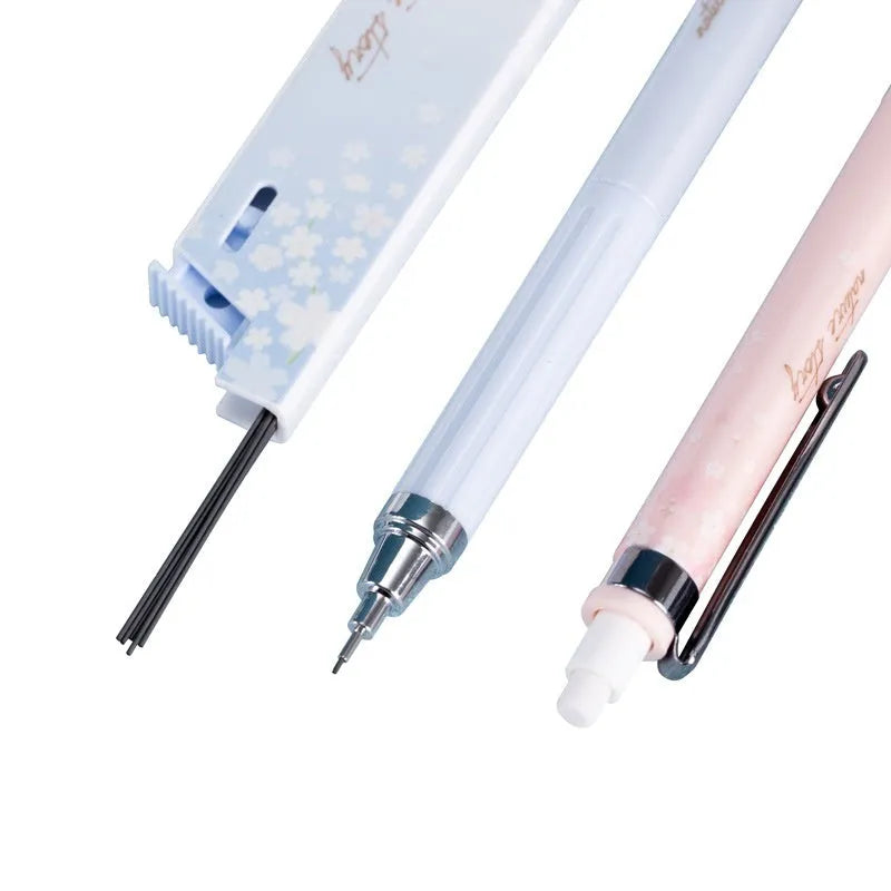 Mixed colour 0.5mm automatic pencil set with Sakura law cartoon design and HB refill boxes