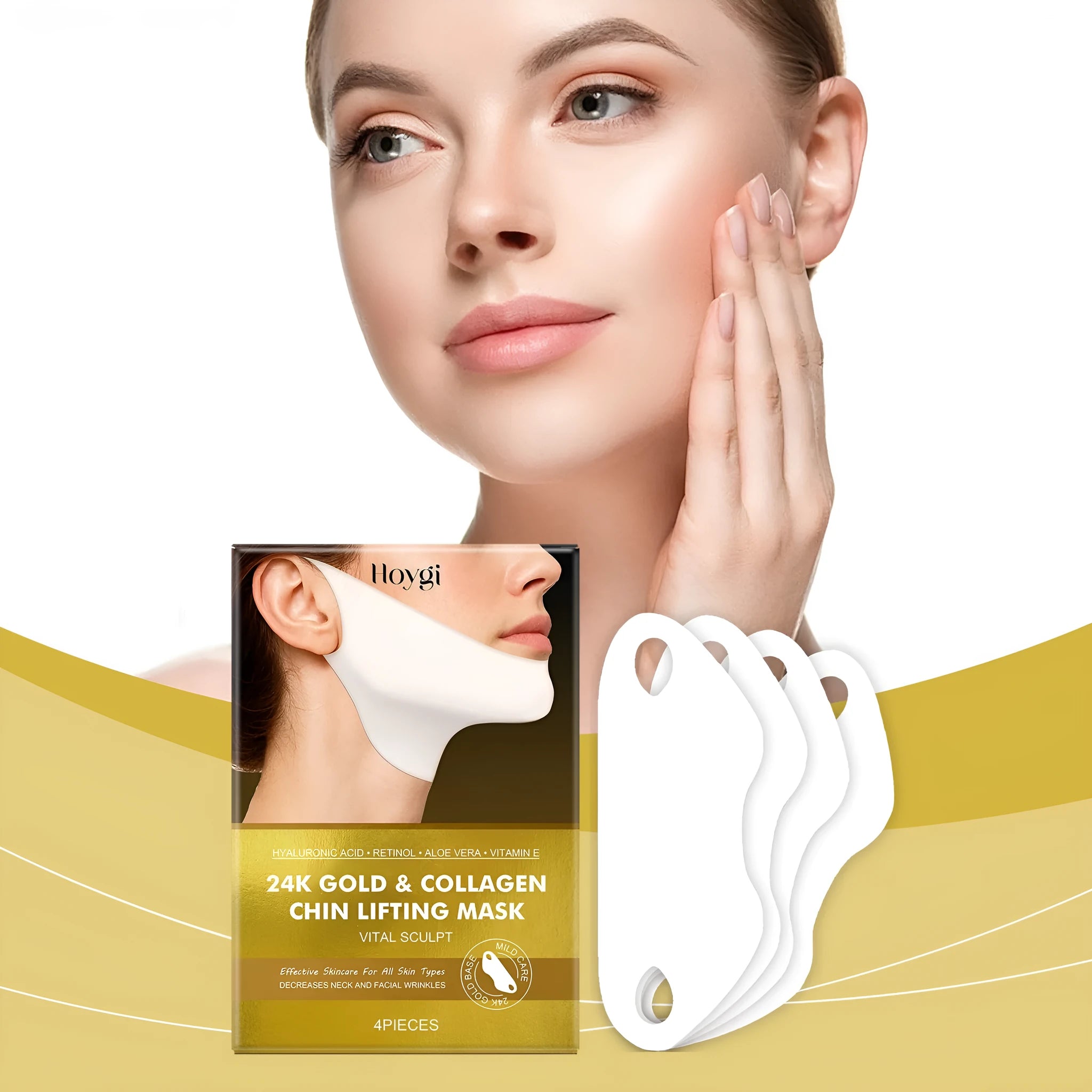 Tightening facial mask mild moisturising nourishing soft shiny skin care 4-piece set