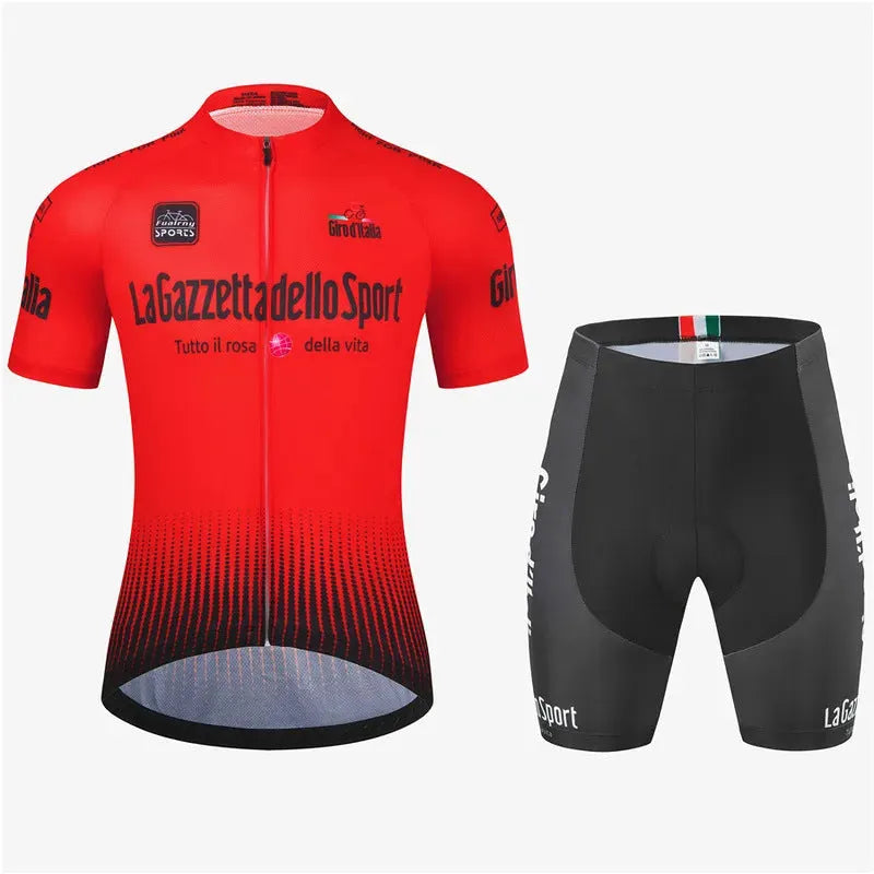 Polyester cycling short sleeve suit for road bike summer riding in various colour options