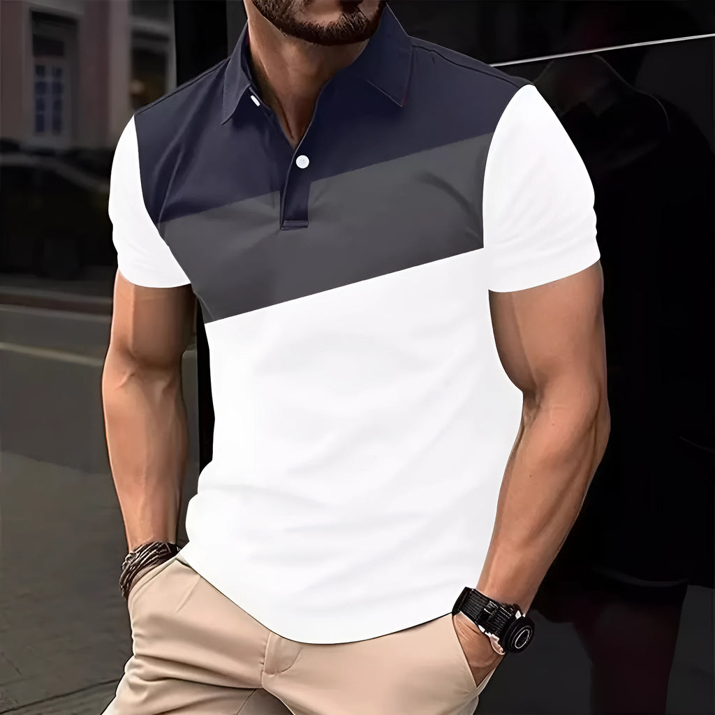 Men's loose fit short sleeve T-shirt with 3D digital printing colour pattern LM-PL047 on polyester fabric
