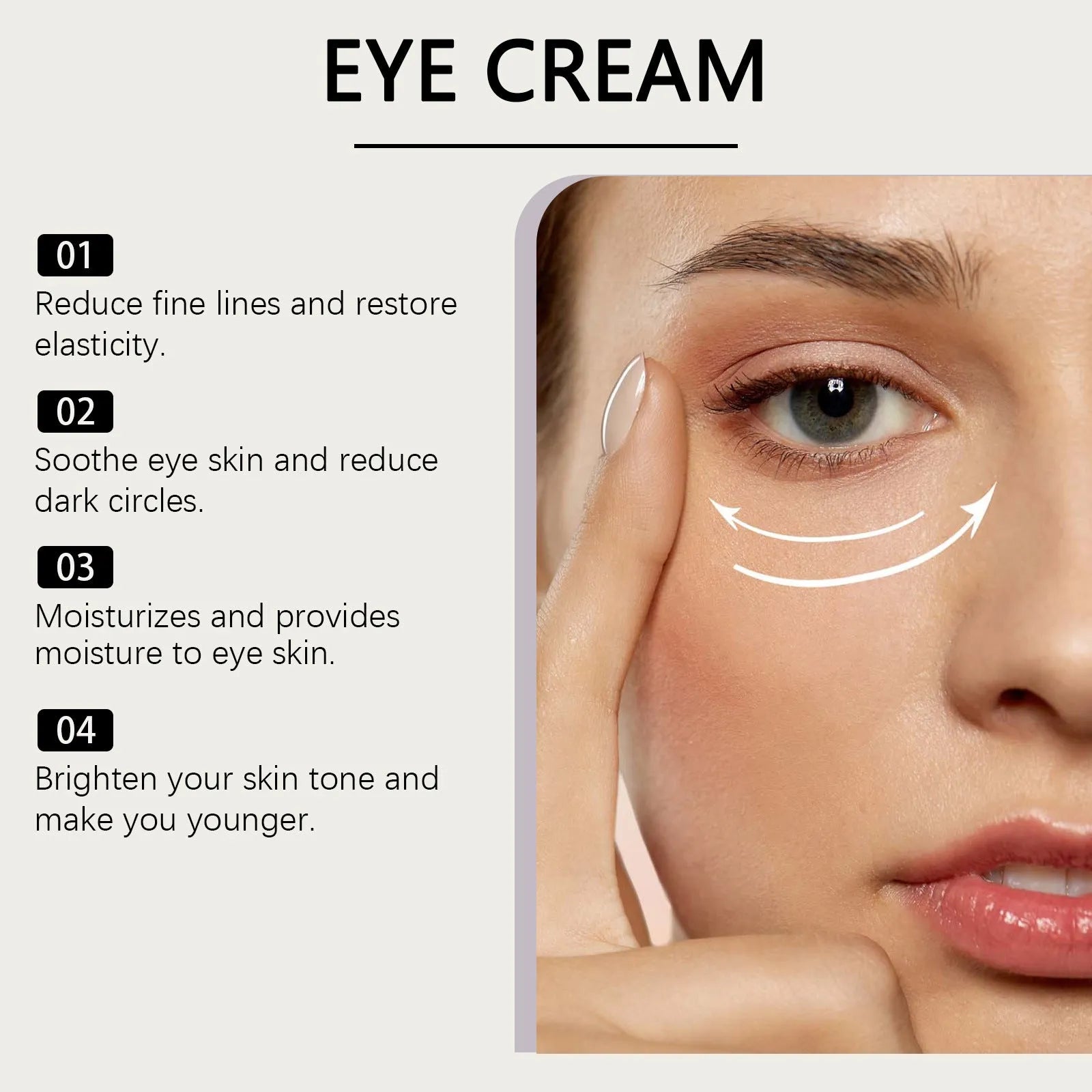 20g jar of collagen and hyaluronic acid eye cream for under-eye moisture