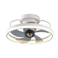Simple Fashion modern ceiling fan with light showing white acrylic lampshade and PC blades.