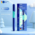 Student Posture Correction Pen with triangular grip in blue, green, purple, and orange options.
