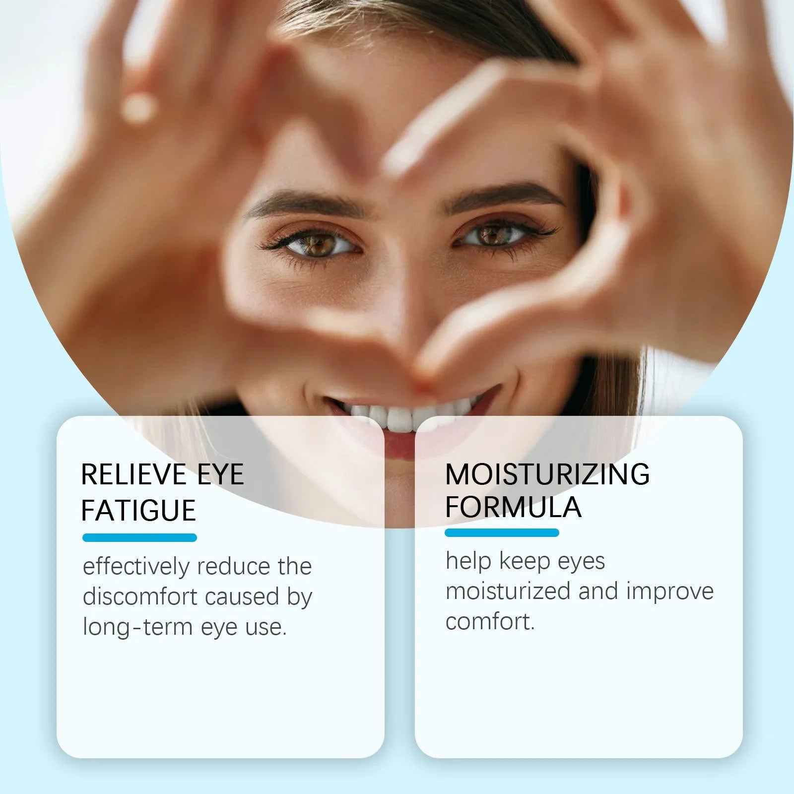 Bottle of mint leaf infused moisturising eye drops for dry eye relief.
