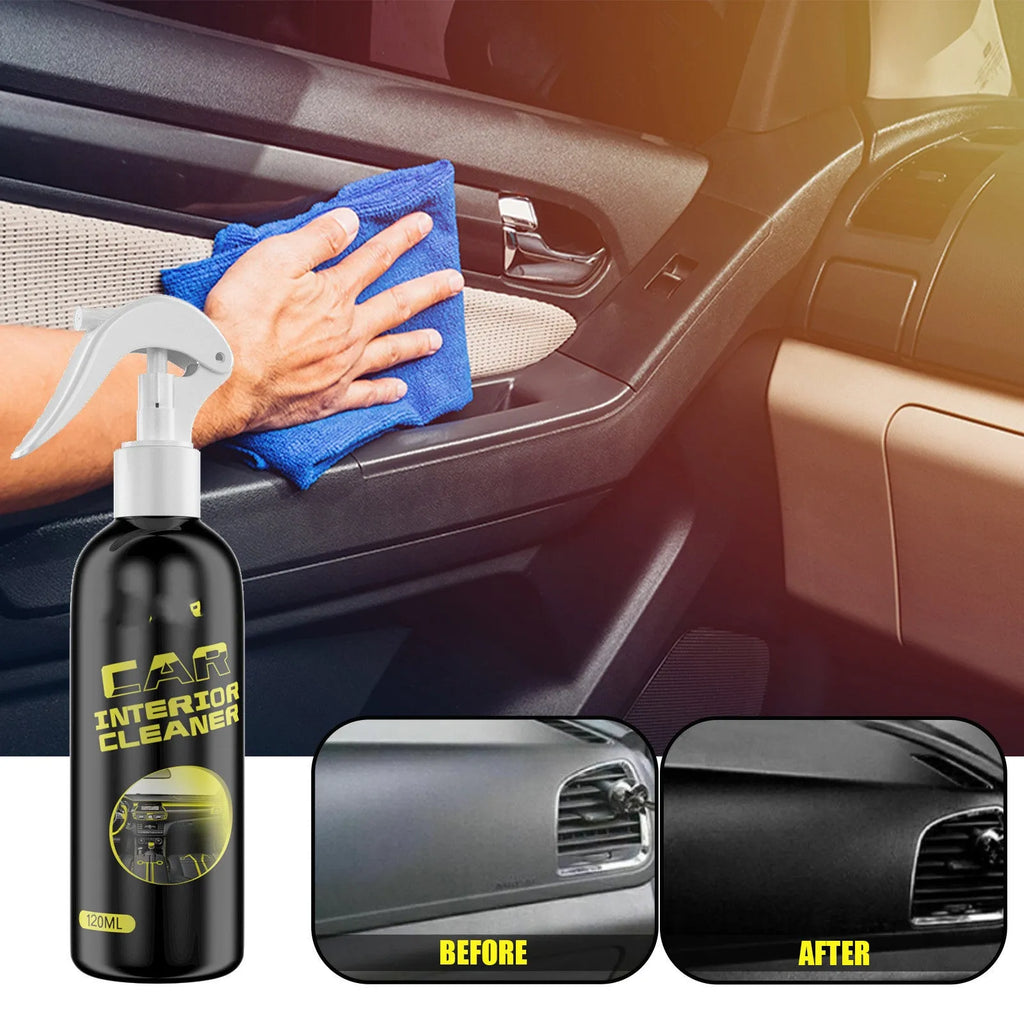 120ml car interior cleaner bottle for dashboard leather and plastic maintenance