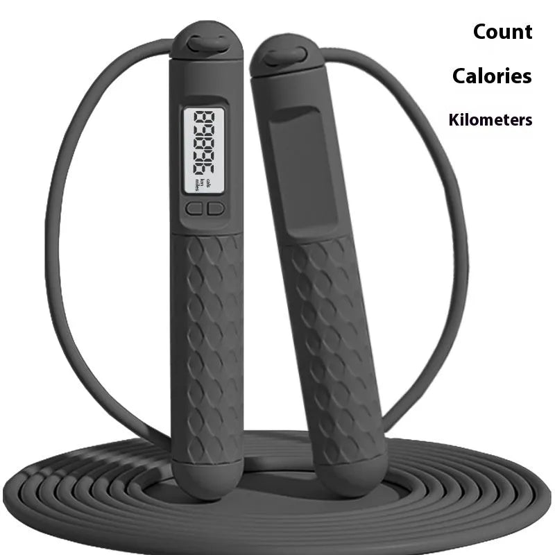 Fitness skipping rope with bearings for fat reduction training in various colour options