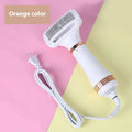 Pet hair dryer comb tool in platinum or white and green colour for grooming dogs and cats