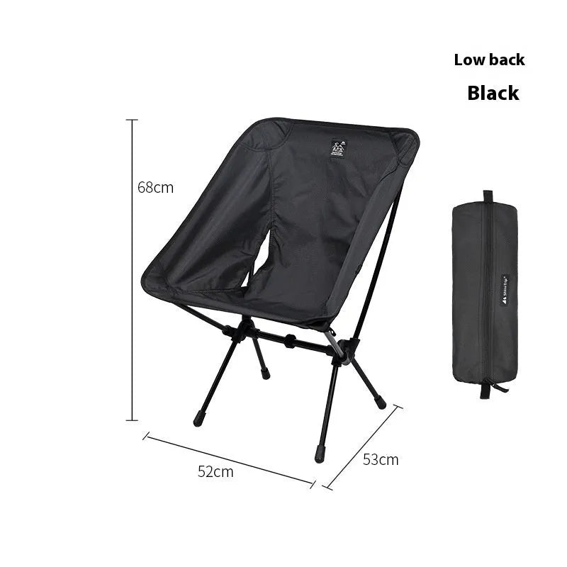 Aluminium alloy foldable moon chair with Oxford cloth seat in army green colour