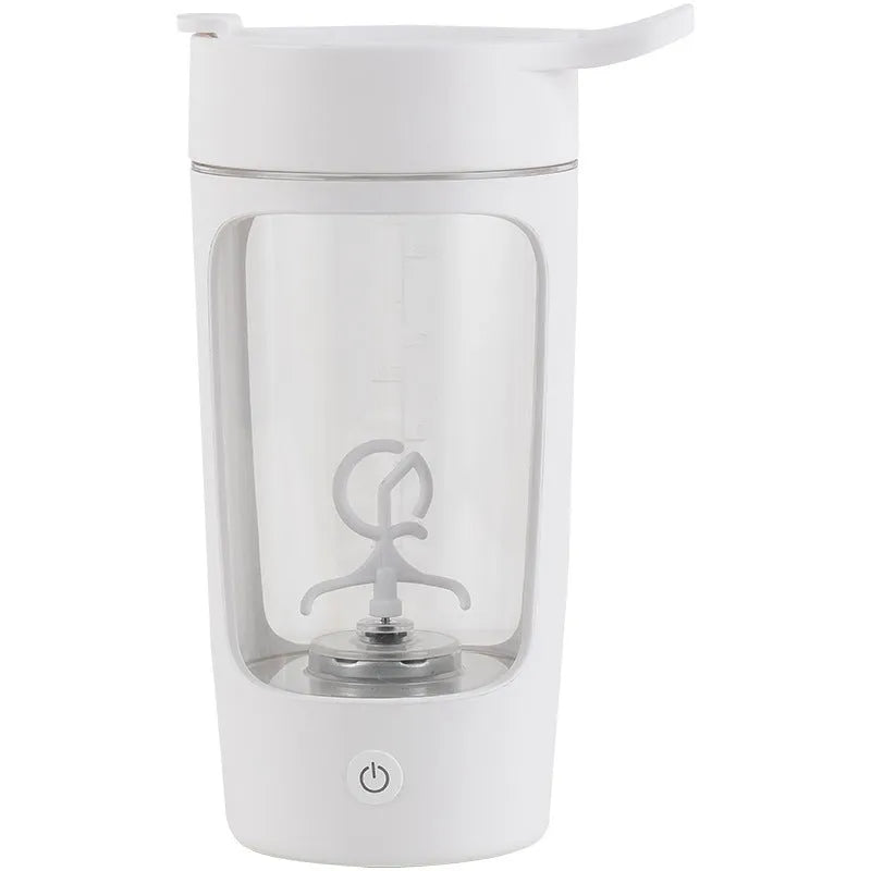 Portable automatic blending cup with lid, shown in available colours with 650ml capacity marking