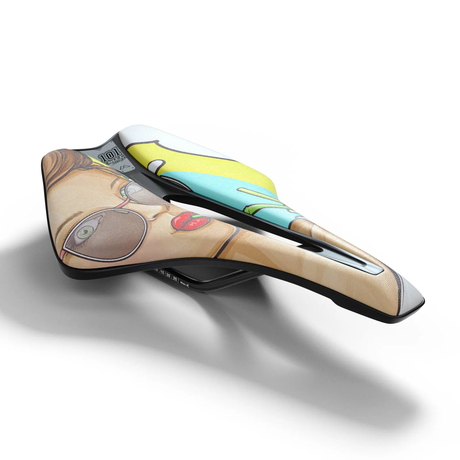 Ultra-light EVA bicycle saddle with hollow design and PU leather cover