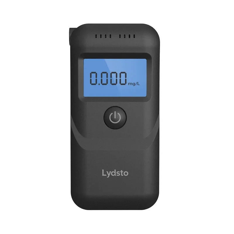 Black handheld breath alcohol tester model HD-JJCSY01 for personal drinking level checks