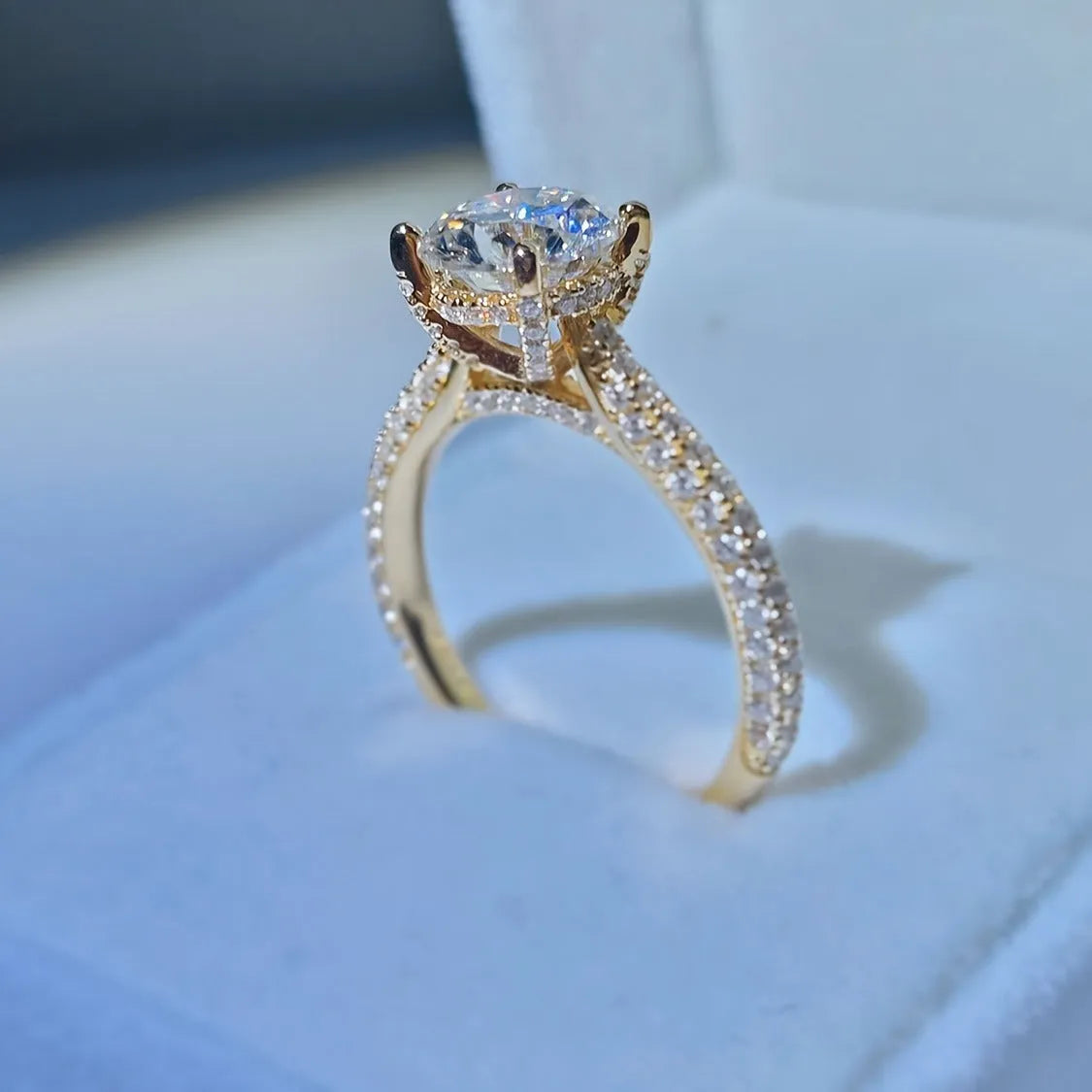 Copper plated moissanite diamond ring for women alloy Style1 elegant design ring
