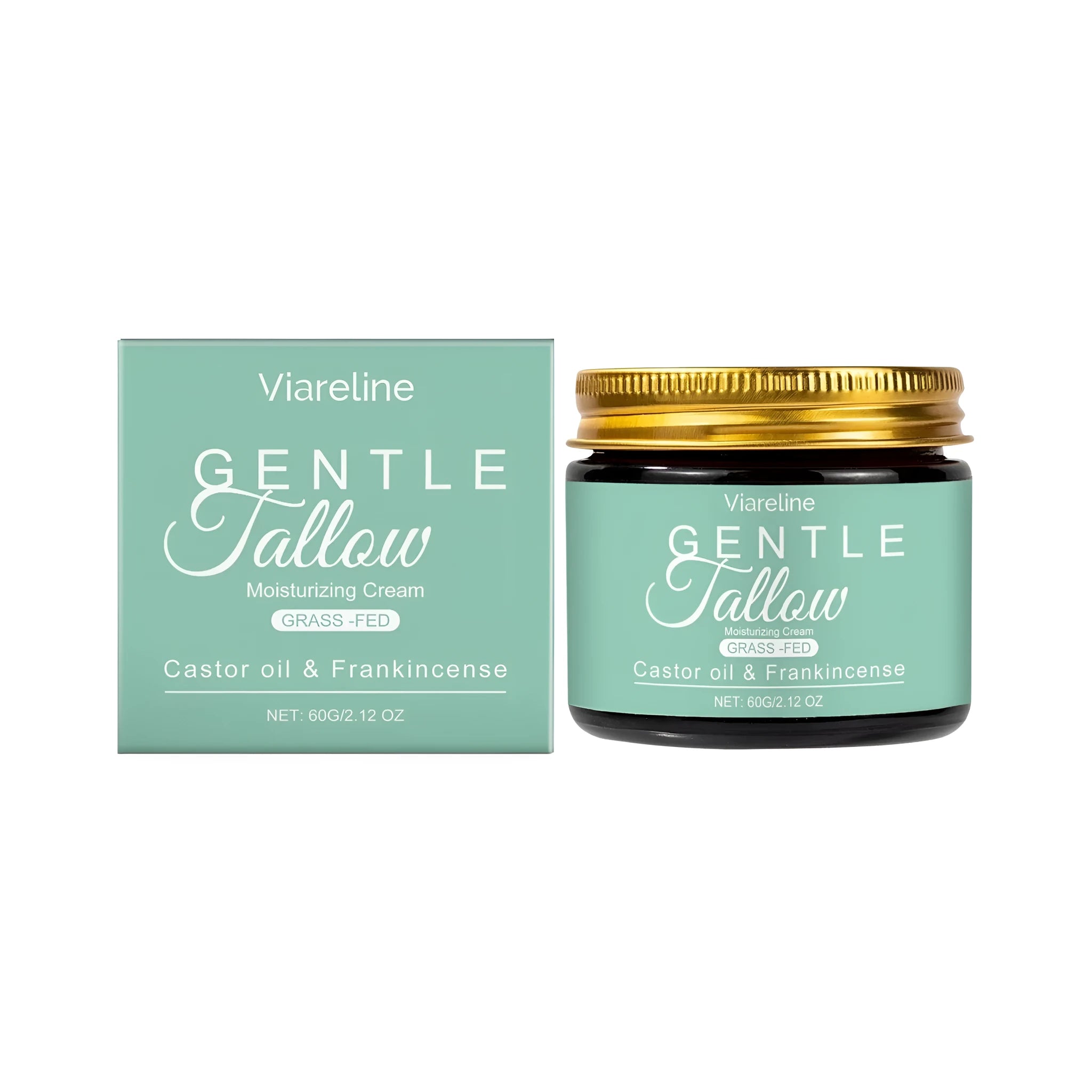 60g jar of beef tallow moisturising cream with frankincense for facial hydration