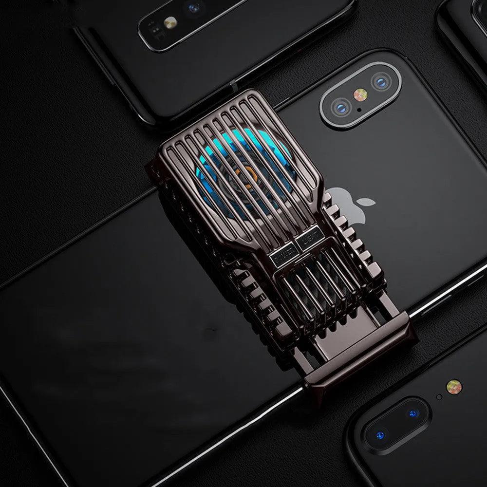 Black mobile phone radiator with clip design for smartphones 4 to 7 inches