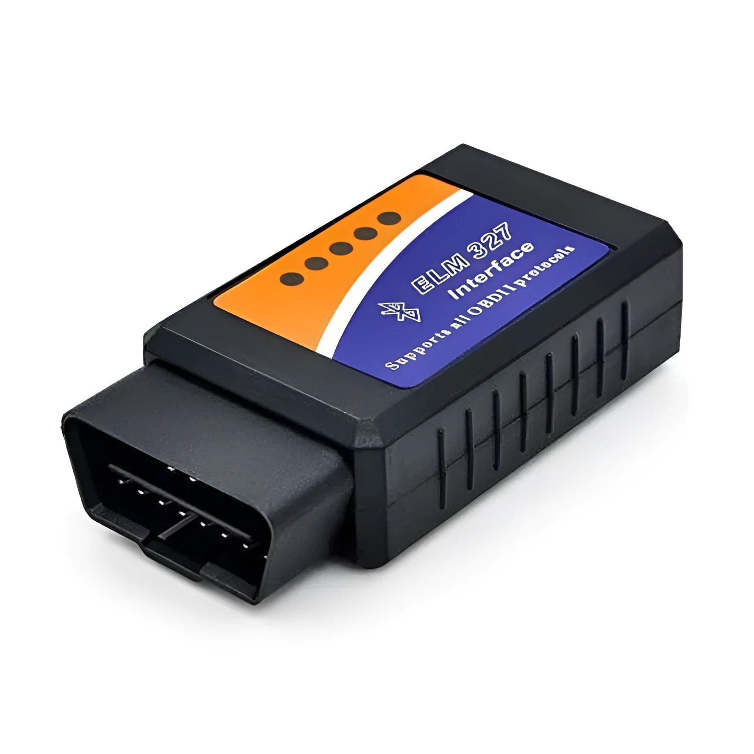 Bluetooth OBD2 automotive fault code scanner with compact design for vehicle diagnostics