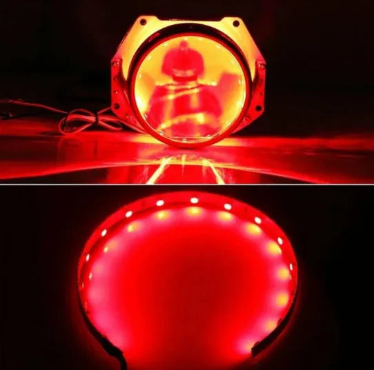 25-inch LED headlight 76mm round aviation aluminium alloy IP55 for cars in white colour.