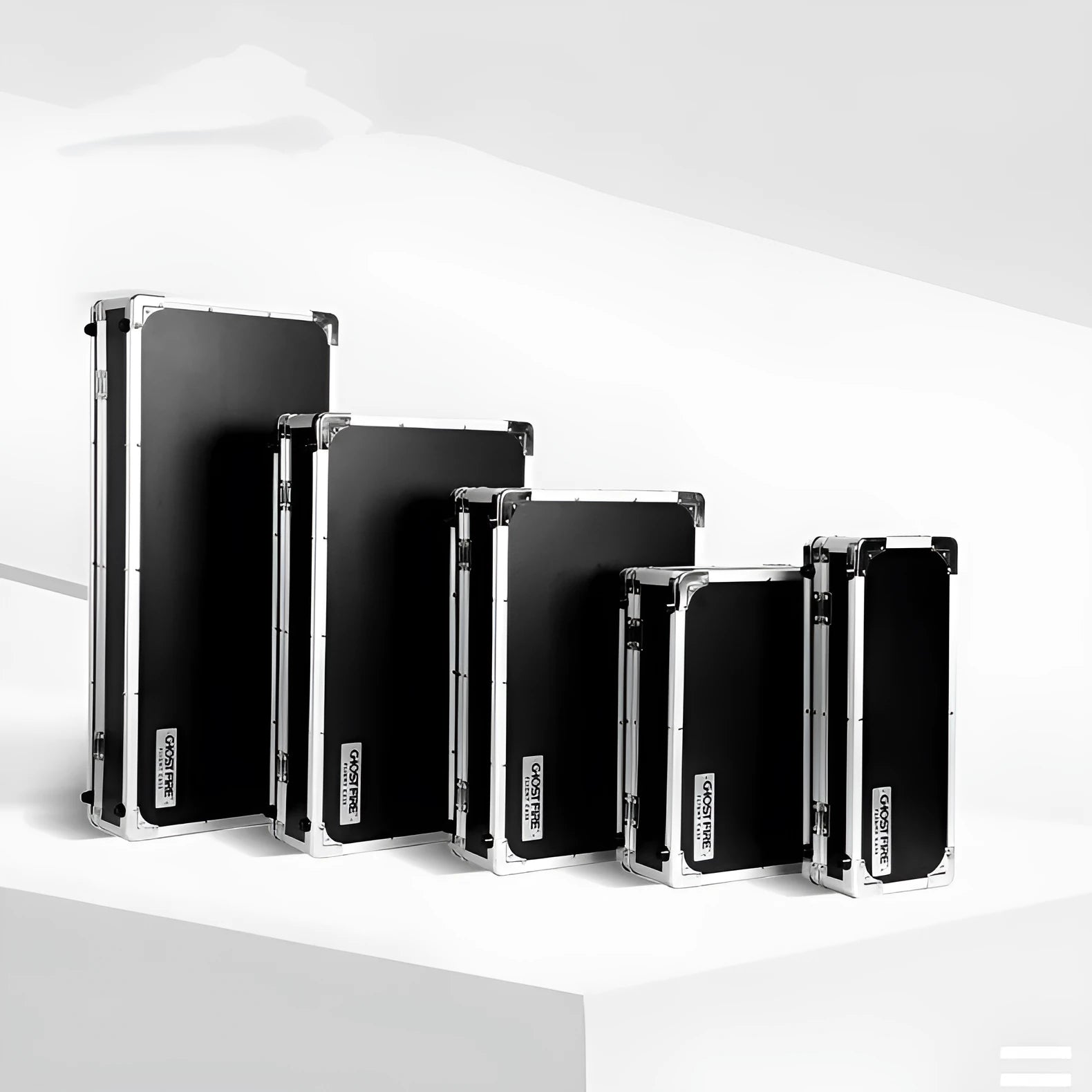Black trumpet flight case with aluminium corner protection and foam interior padding