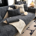 Thickened fleece non-slip sofa cushion cover in modern simplicity style, 45x45 cm, plush material