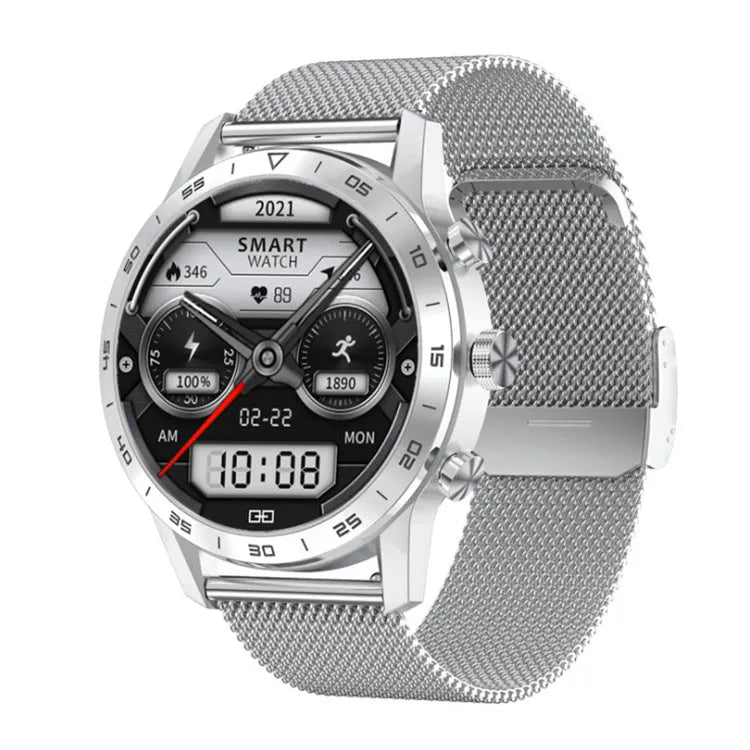 Fitness tracker smart watch with 1.39-inch IPS full screen, Bluetooth call feature, and step counter on display