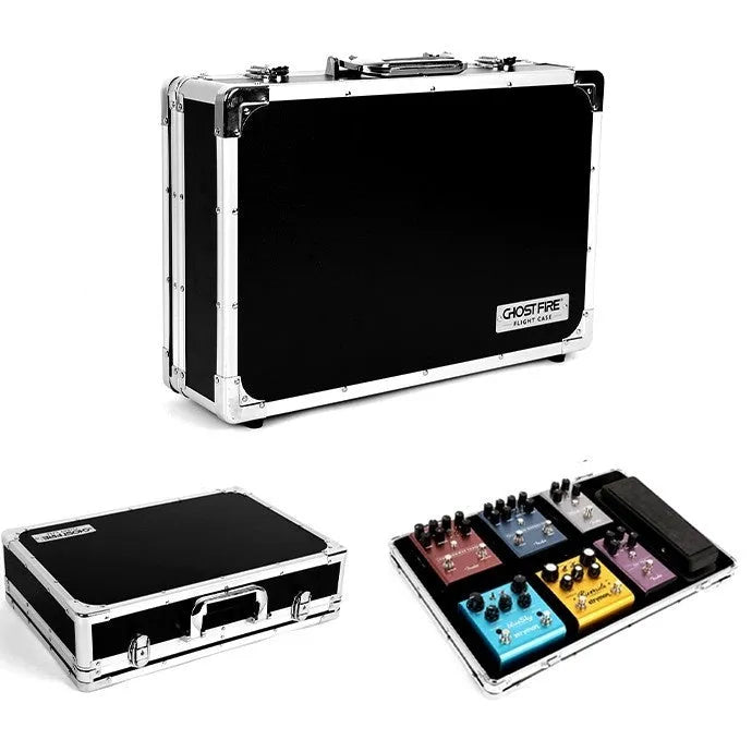 Black trumpet flight case with aluminium corner protection and foam interior padding