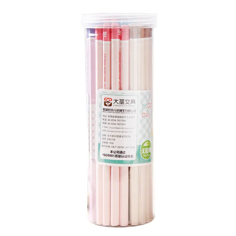 Basswood six-angle thermal transfer drafting pencil with HB refills