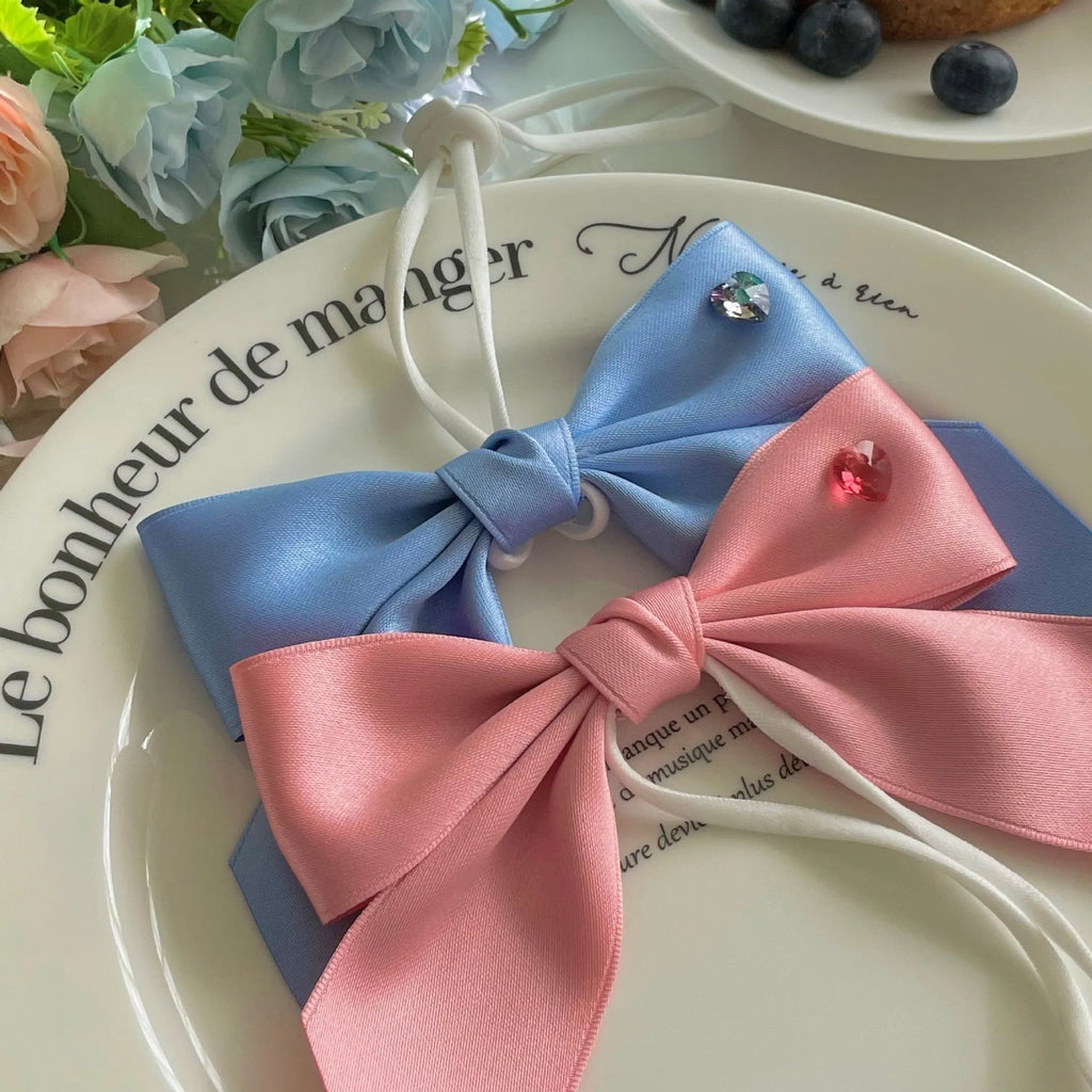 Adjustable bow tension dog hair band in polyester cotton with free size 25-40cm fit