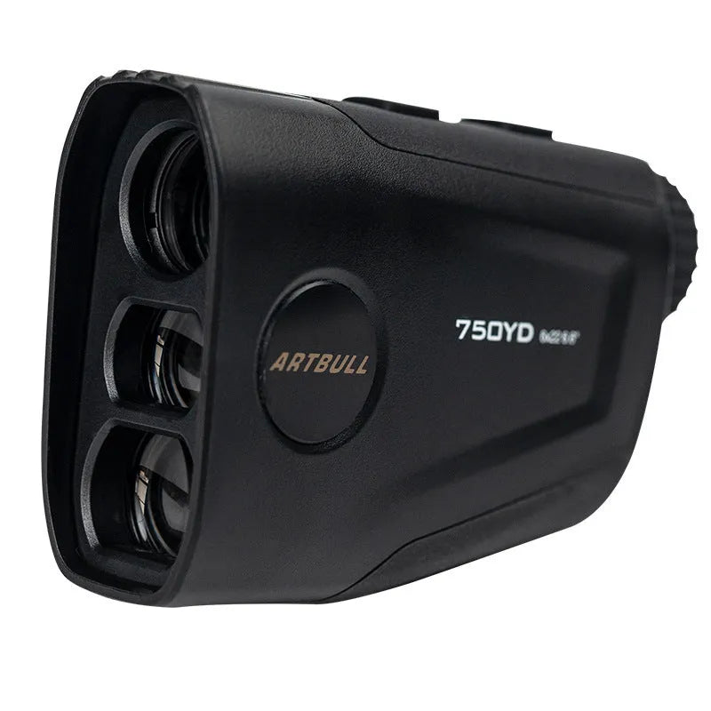 Golf laser rangefinder with slope compensation and flag lock feature