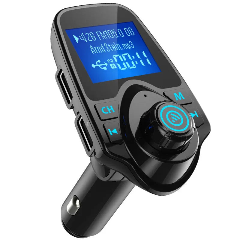 G7 black car Bluetooth FM transmitter for hands-free calls and wireless music streaming