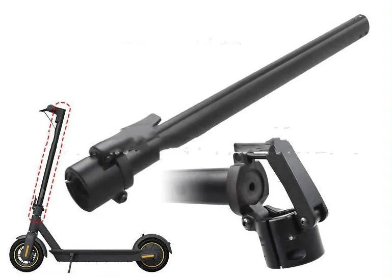 Black folding upright bar replacement part for a Nanbo No. 9 electric scooter.