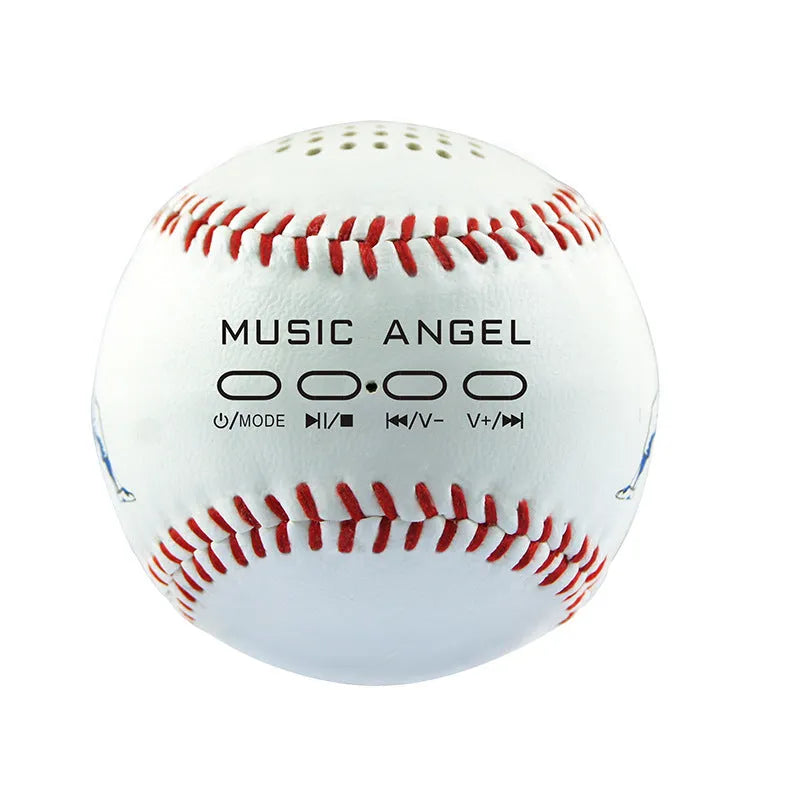 Baseball-themed portable Bluetooth speaker in green, orange, or white colour