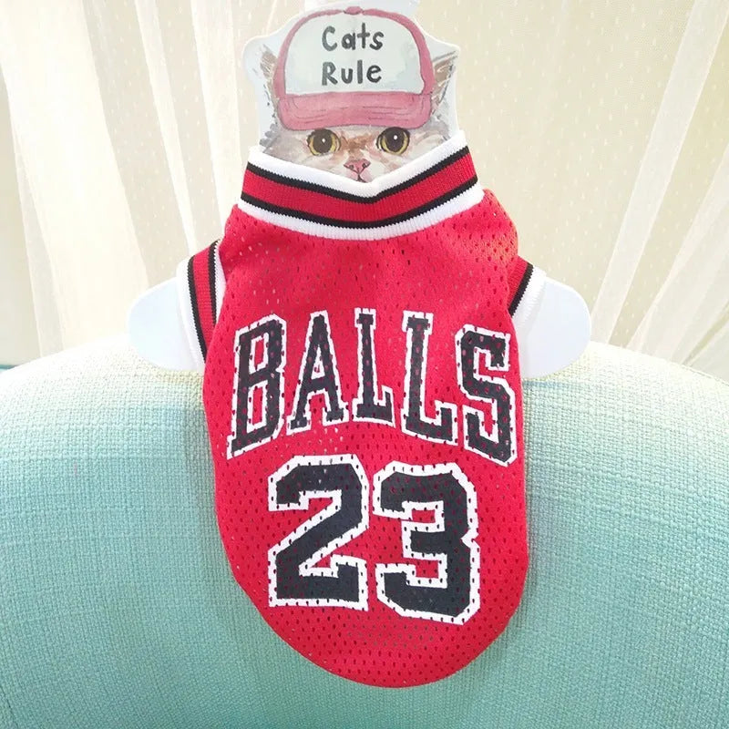Black and red dog sweatshirt vest made from polyester fabric with breathable design