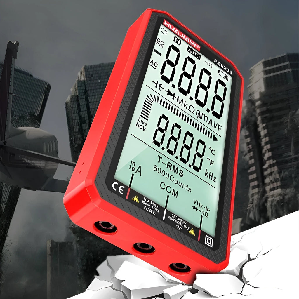 Large screen automatic digital multimeter handheld electrical tester in black colour