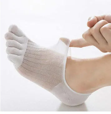 Modal cotton five-finger ultra-thin breathable boat socks in black colour option