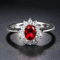 Women's floral moissanite ring with zirconium inlay on electroplated copper band