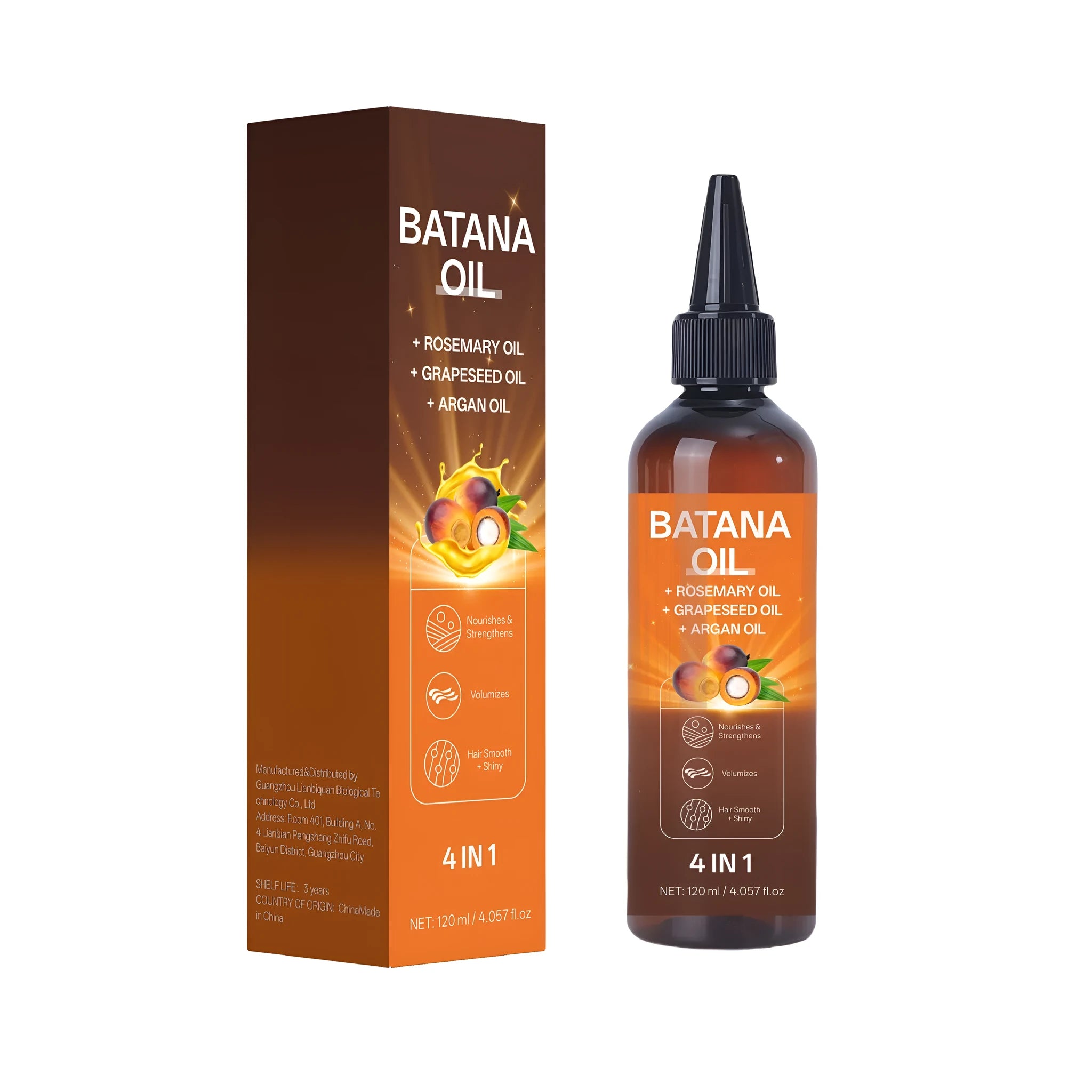 Batana styling cream treatment oil container for anti-fracture hair and frizz control