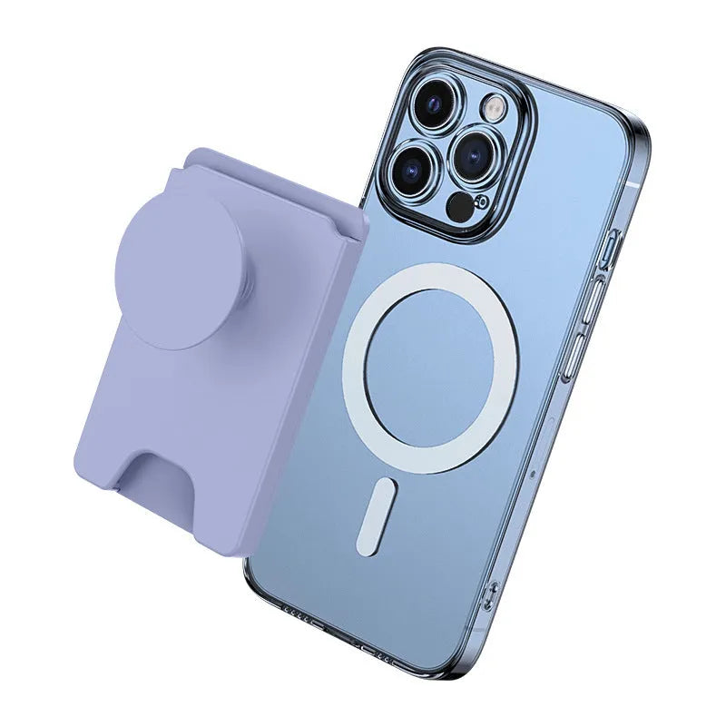 Minimalist magnetic phone holder with suction base for Apple iPhone in multiple colours