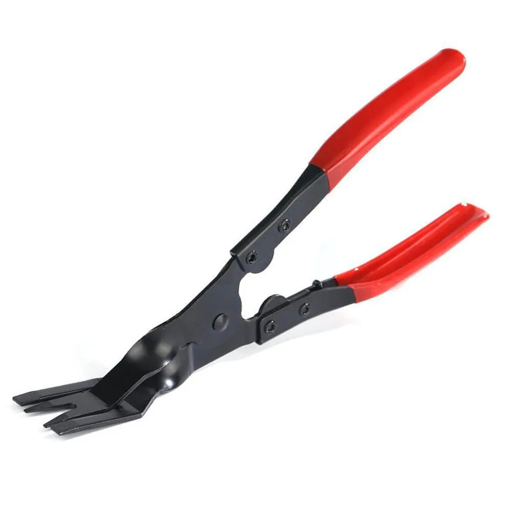 Blue steel car interior clamp removal pliers showing 235mm length and 32mm head dimensions