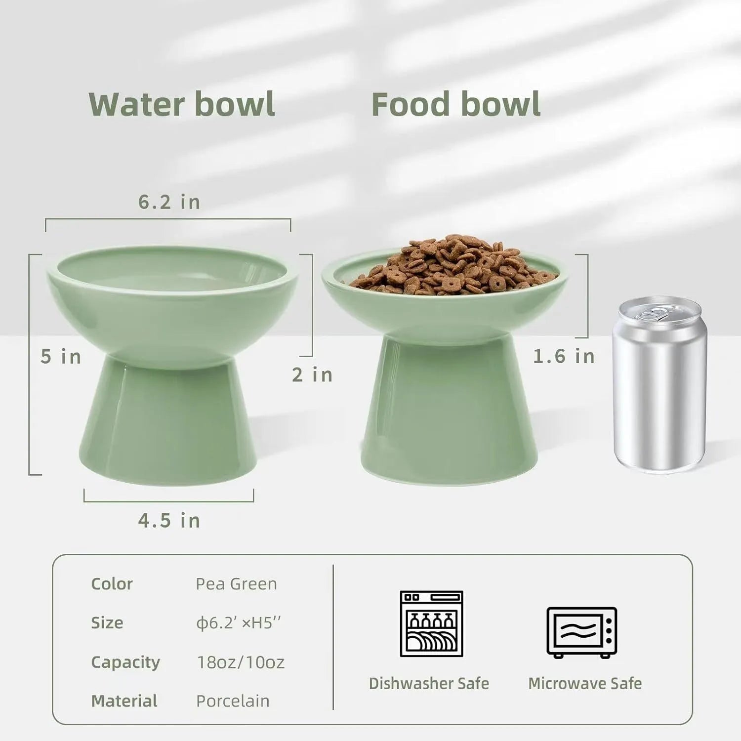 Blue ceramic elevated cat bowl with wide shallow design for comfortable feeding