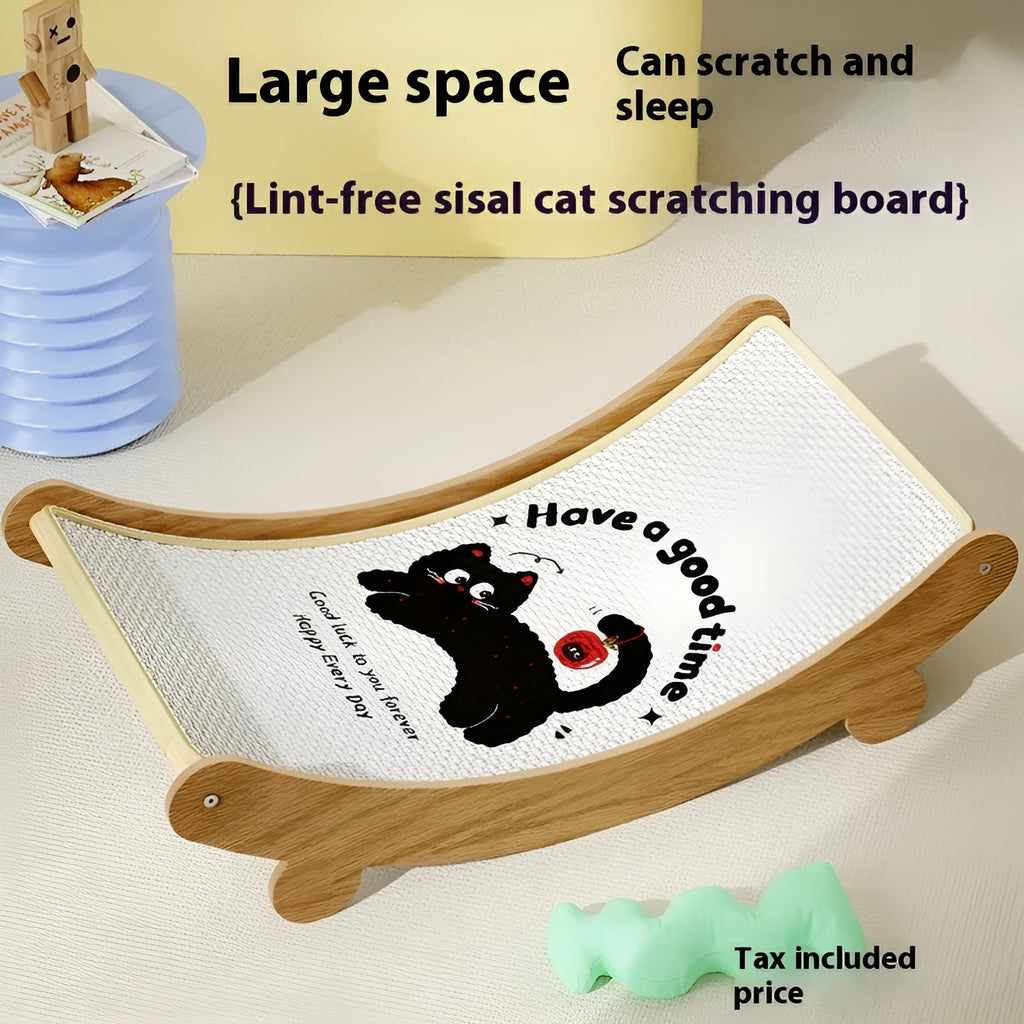 U-shaped sisal cat scratch board nest in wear-resistant non-chip recliner design for indoor cats
